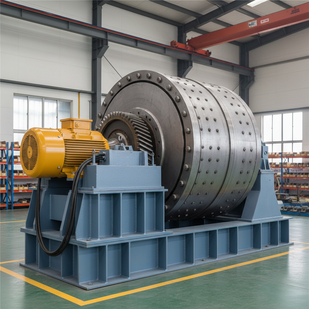 Heavy-duty industrial ball mill for mining and mineral processing