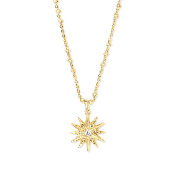 Star Charm Pendant Necklace in Gold