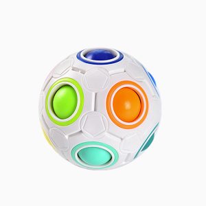 Magic culture Rainbow Ball children's wisdom power finger magic toy 12 hole decompression alien football cube